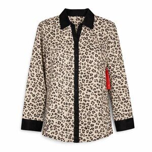 NWT REBECCA MALONE Leopard Shirt Size M